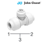 Preview: John Guest T-Reduzier-Verbinder PEM3028BW - Ø 28-22-22 mm