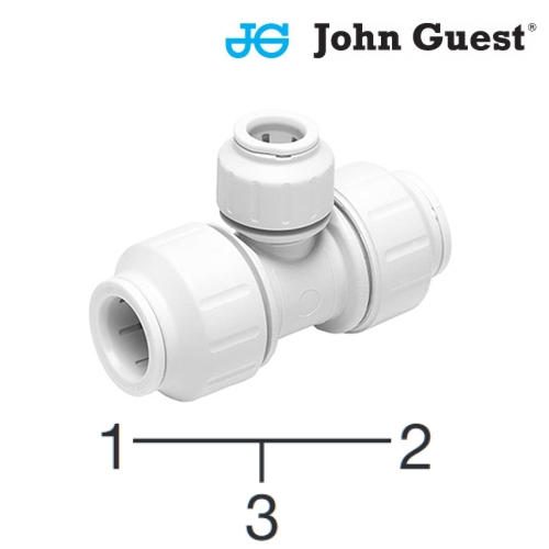 John Guest T-Reduzier-Verbinder PEM3028BW - Ø 28-22-22 mm